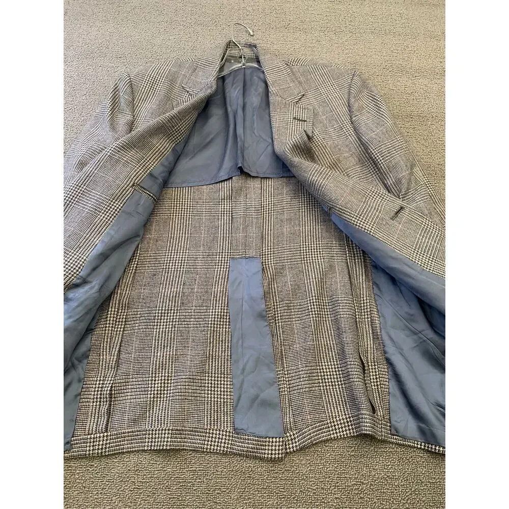 Vintage‎ Brooks Brothers 346 Men's 42R Beige Plaid Wool Sport Coat Blazer